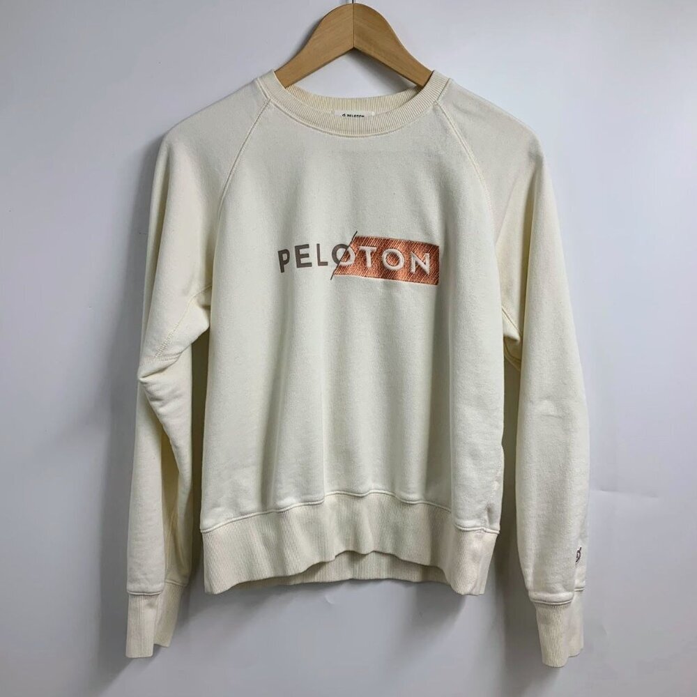 Peloton Women's Embroidered Spellout Crew Neck Long Sleeve Sweatshirt Size S